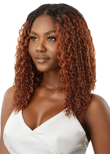 OUTRE HUMAN HAIR BLEND PURPLE PACK 3PCS WEAVE-MALAYSIAN CURL 12
